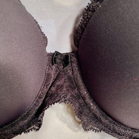 BLACK VICTORIAS SECRET ANGELS LINED DEMI 32D - Picture 4 of 5